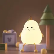 Cute Silicone Night Light for Kids,Dimmable Nursery Pear Lamps,Kawaii Room Decor