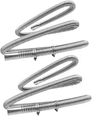 Gatuida Parking Heater Tail Pipe 2pcs Stainless Steel Spiral Thread Corrugated Design for Easy Fit