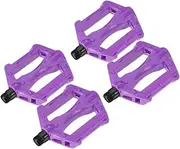 BESPORTBLE 2 Pairs Mountain Bike Pedals 9/16 Bike Pedals Bicycle Pedal Pedals for Road Bike Road Bike Pedal Bike Pedals Road Bike Adult Flat Pedals Pedalboard Pedal Bike Iron Purple