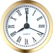 2.4" Mini Gold Roman Numeral Clock Insert