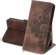 Wallet Case for Samsung Galaxy M14, [Short Lanyard and Strap Lanyard] for Samsung Galaxy M14 Leather Case, Non-Slip PU Leather Cover for Samsung Galaxy M14 Case Brown