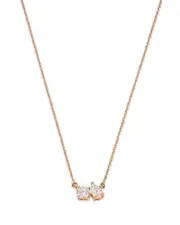 Moon & Meadow 14K Yellow Gold Lab Grown Diamond Pear & Round Duet Pendant Necklace, 16-20