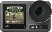 DJI Osmo Action 3 Standard Combo - 4K Action Cam with Super Wide Field of View, HorizonSteady, Cold-Resistant, Durable, Vertical Quick Release Mount, 16m Waterproof, Two Touch Screens