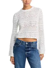 French Connection Crochet Bobble Crop Sweater