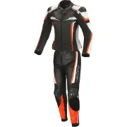 Mille Ladies Black Orange 2PC Leather Motorcycle Suit