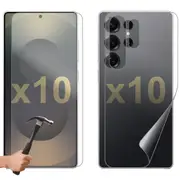10 Set Tempered Glass Screen Protector for Samsung Galaxy S25 ULTRA Front and Back Film Guard Bulk