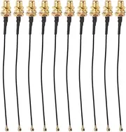 10Pcs SMA to IPX Extension Cable, 10cm RF Adapter Pigtail Cable SMAK/U.FL Antenna Feeder Sensor, for Face Recognition Module