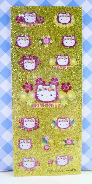 【震撼精品百貨】Hello Kitty 凱蒂貓~KITTY貼紙-熱帶(金)