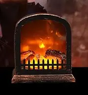 LED Fire Flickering Mood Lighting with Vintage Look, Decorative Interior Object, Camping Outdoor Lanterns, Home Office Décor (Antique)