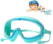 Continuoeny Goggles, HD Children's Large Frame Waterproof and Anti-Fog Swimming Goggles, No Leak Swim Goggles, Waterproof & Anti-Fog