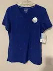 Scrubstar Performance XS Blue Unisex Adult Stretchy Scrub Top NWT! A3406
