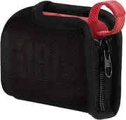 Geekria Oxford Cloth Speaker Case Cover Compatible with JBL GO 4 Case, Protective Soft Skin, Replacement Portable Speakers Travel Carrying Sleeve with Keychain Hook (Black)