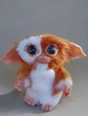 Needle Felted Gizmo Mogwai Gremlin sculpture/felted animals/80's