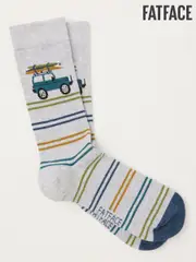 FatFace Grey Off Roader Men's Off Roader Socks (AL0412) | $17