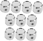 Cabilock 10pcs Metal Tire Valve Caps Locking Theft Design Dustproof Covers for Suvs Cars Trucks Motorcycles Durable Weather Resistant Tire Stem Caps