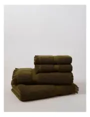 Australian House & Garden Blakely Turkish Fringe 4pk Retreat Pack in Olive