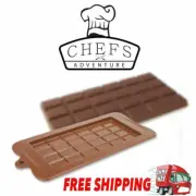 100X Chocolate Mold Mould Bar Break Apart Choc Block Ice Tray Silicone Cake Bake