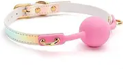 Sex Bondage BDSM Silicagel Ball Gag Oral Fixation Bondage Mouth Gag Mouth Stuffed PU Leather Band Sex Toys For Couples Adult Games