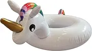 Giant Inflatable Unicorn Pool Float For Adults and Kids, Swimming Pool Inflatable Unicorn Ring, 170cm x 100cm, 32cm Center Hole