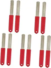Angoily 5sets Portable Fishhook Sharpening Tool Diamond Grinding File for Fishing Hooks Non-Slip Handle Double-Sided Groove Design Small Easy to Carry 2pcs*5