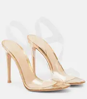 [Gianvito Rossi] Gianvito Rossi Metropolis 105 PVC slingback sandals AU 3 gold