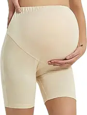 [Furainel] Maternity Shorts for Women Over The Belly Pregnancy Short Leggings Under Dress