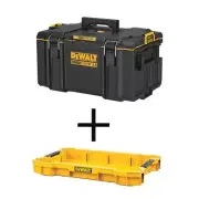 DEWALT Portable Tool Boxes 2.0 Large+2.0 Shallow Tool Tray W/ SIide Latches