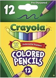 CRAYOLA 12 Mini Colored Pencils, Pre-Sharpened, Long-Lasting, Great for Drawing and Colouring, Perfect Addition to Any Pencil Case, Preferred by Teachers, yellow-green, CY68-4112