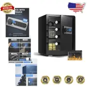 Secure 2 Cubic Feet Home Safe with Biometric Access, Touchscreen Keypad & Alarms