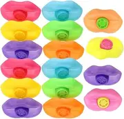 NUOBESTY 20PCS Plastic Lip Shaped Whistles Blowing Lip Whistles Loud Crisp Sound Whistle Noisemakers for Party Favors(Random Color)