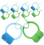 10-Pack Children's Breathing Training Nose Clip Emergency Snoring Aid Green Blue Disposable for Lung Function and Nasal Correction