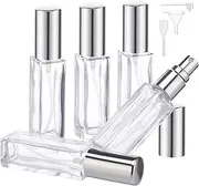 [Segbeauty] Travel Perfume Refillable Bottle, Perfume Atomiser, 5pcs 10ml Glass Perfume Spray Bottle, Leakproof Perfume Empty Bottles, Portable Perfume Sprayer for Toner, Cologne (Clear)