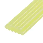 Mini Hot Glue Sticks for Glue Gun 0.27-inch x 4-inch Yellow Glitter 10pcs