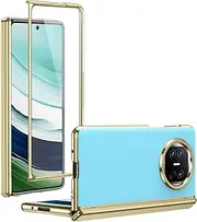 Smartphone Flip Cases Compatible with Huawei Mate X5 Plating Case with Screen Protector Hinge Case,Drop Protection, Scratch Resistant & Shock-Absorbent - Slim Design Frosted Folding Cover(Blue1)