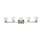 Living District Cassie 5 Light Vanity, Satin Nickel/Clear - LD7029W41SN
