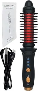 Rechargeable Curling Tool, Heated Styling Brush, Nylon Bristle Equipment 22.5x4.4x4.2cm/8.86x1.73x1.65 Inches Versatile & Adjustable Heat Settings/Cord- Convenience For Travel