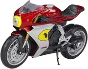 Motorcycle Model with Steering for MV for Ag&us&ta for Superveloce for Ago 1:12 Alloy Race Motorcycle Model Simulation Diecast Metal Sports Motorcycle Model Gift