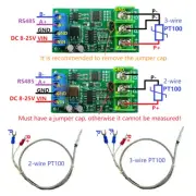 DC 12V PT100 RTD Converter RS485 Modbus Rtu Temperature Sensor Module