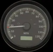 DS 3.375in Black Bezel Electronic Speedometer MPH Dyna Super Glide Sport 99-00