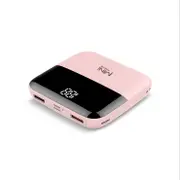 10000mAh Mini Power Bank LED Power Display PoverBank Portable External Battery Charger Powerbank For iPhone 13 12 Xiaomi 10 - PINK 10000mAh