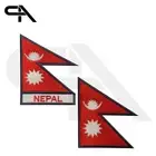 Nepal Flag iron on Embroidered Sew on Patch For Clothes 9x6cm