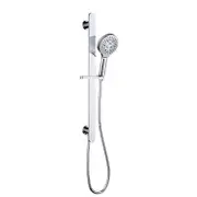 Ikon Kara Sliding Shower Rail with Integrated Water Inlet Chrome