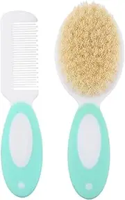 GREENADSCAPE Baby Hair Brush Wool Bristles Boys and Girls Hair Comb for Scalp Massage