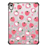 iPad 10.9-inch (10th gen) iPad Impact Case Bichon Bibo Dog and Strawberry Bow Pattern