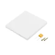 Touch Light Switch 2 Gang 1 Way Tempered Glass Panel White 86mmx86mm
