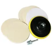 4 Inch Wool Felt Polishing Pad Buffing Wheel Kit for Drill,Fine Polishing of ...