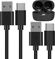 Linkidea 4FT Charging Cord Compatible with JBL Reflect Aero, Live Pro 2, Live Free 2, Live Free, Tune 130NC, Club Pro, Vibe 200 Earbuds, USB to Type-C Replacement Power Charger Cable (2 Pack)