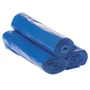 Inteplast Draw Tape Soiled Linen Can Liner Blue, 30 gal., 30.5" W x 40" H 200/CT