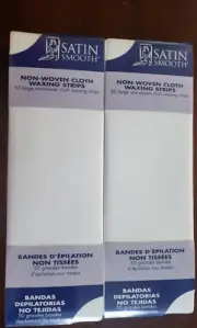 Waxing Strips 50ct. Satin Smooth Non-Woven Cloth Large Strips. Lot of 2