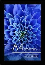 Americanflat A4 Picture Frame with Shatter-Resistant Glass - 8.3x11.7 Frame with Engineered Wood - Signature Collection - A4 Frame for Tabletop and Wall Display - Black